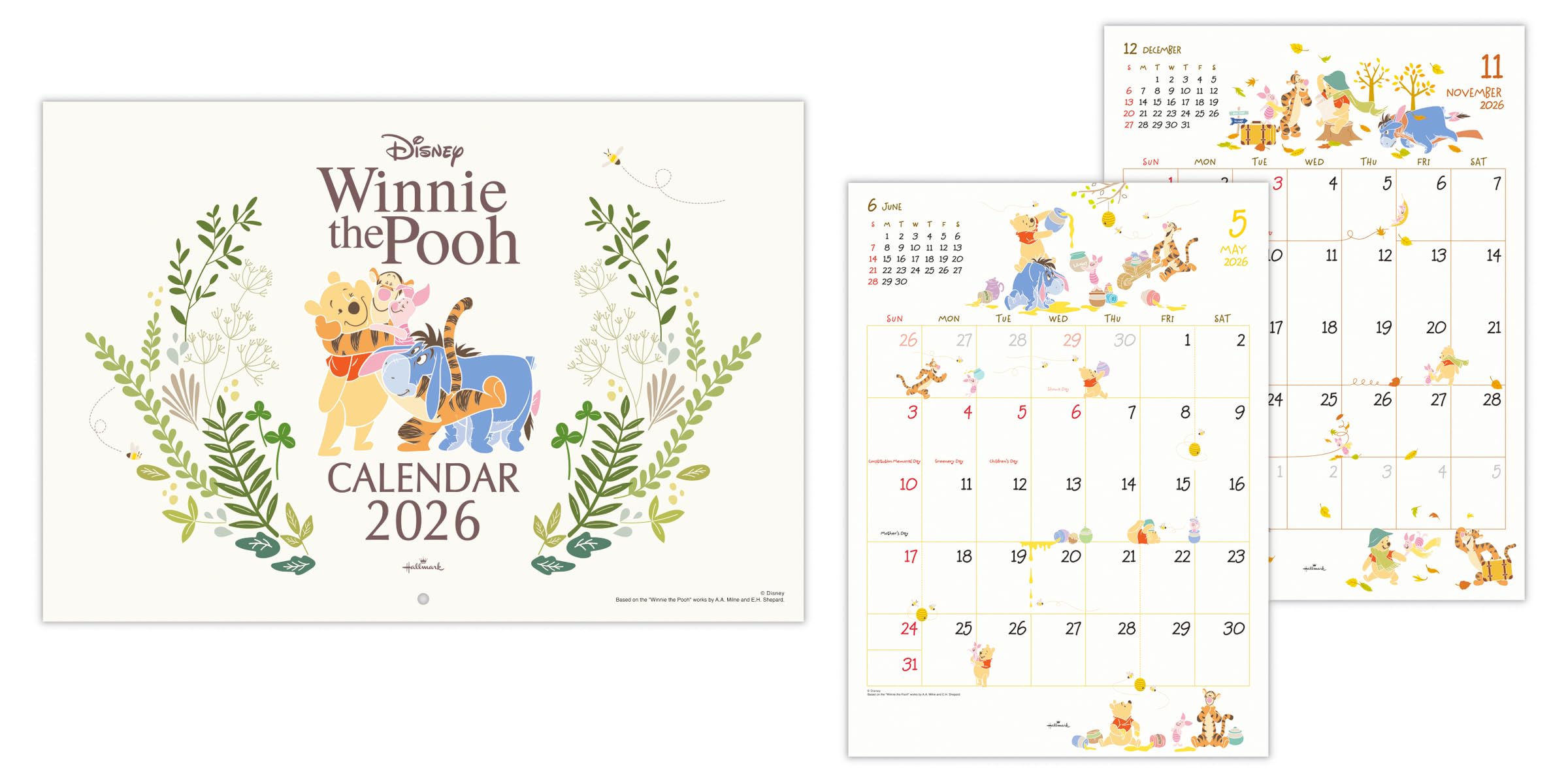 Amazon | ホールマーク ディズニー くまのプーさん 2026年 カレンダー